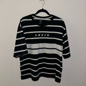 Levi's Black and White Striped T-Shirt